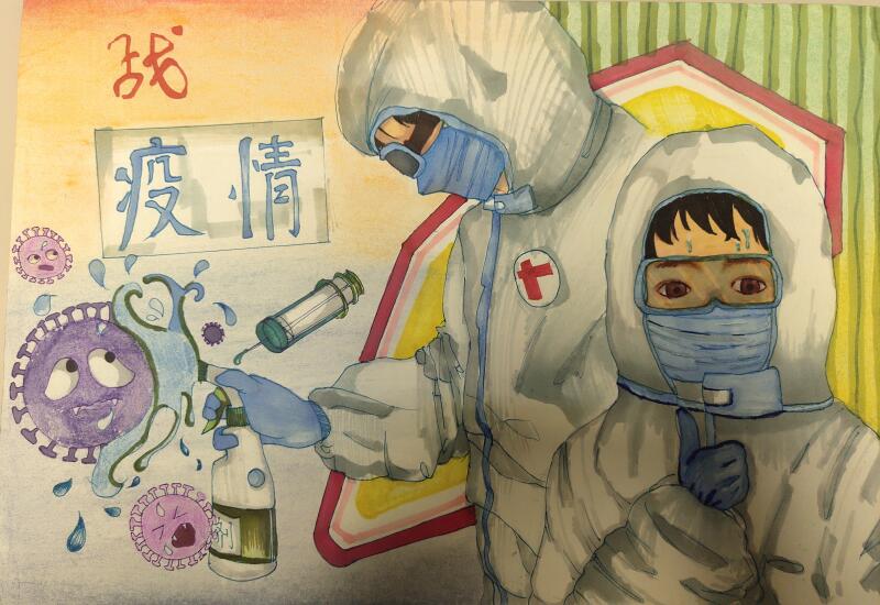 “疫情當前，孩子們有‘畫’說”作品展播（三十五）