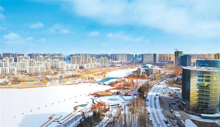 蘭州新區(qū)入冬以來(lái)第一場(chǎng)雪漫舞而至