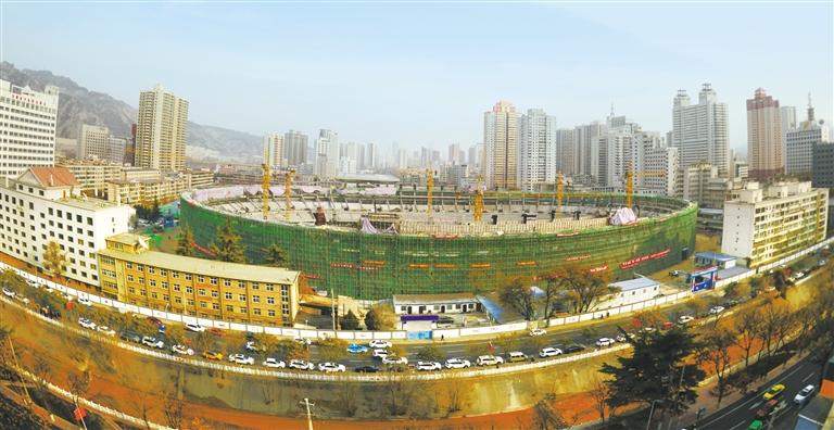 蘭州市七里河體育場主體封頂，預計明年7月交付使用