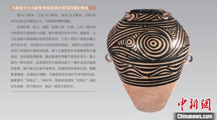 圖為“彩陶王”展板?！∨R夏州融媒體供圖