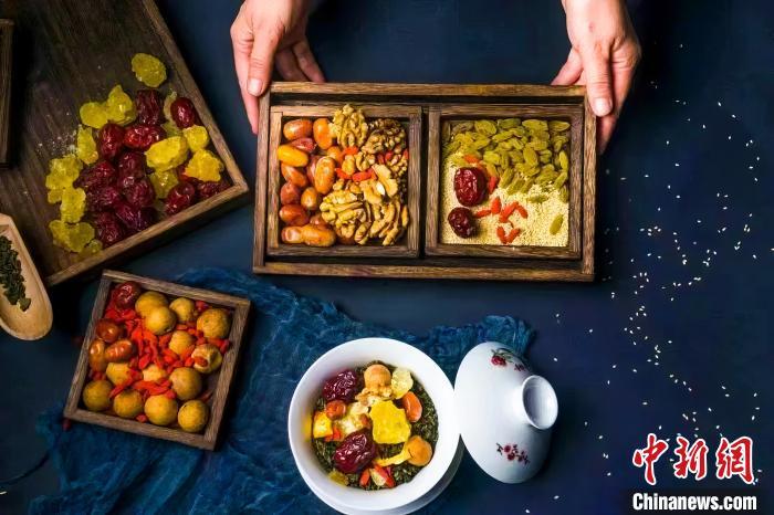 2023年5月，拍攝的臨夏蓋碗茶所需原料。(資料圖)臨夏市融媒體中心供圖