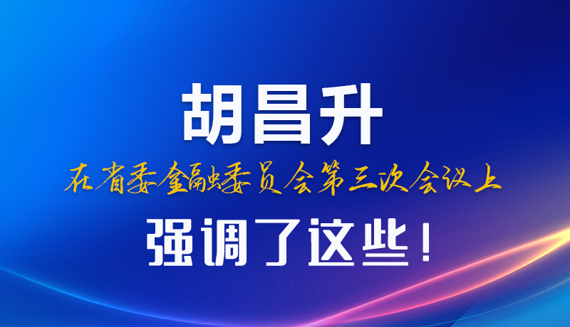 圖解|胡昌升在省委金融委員會第三次會議上強(qiáng)調(diào)了這些！