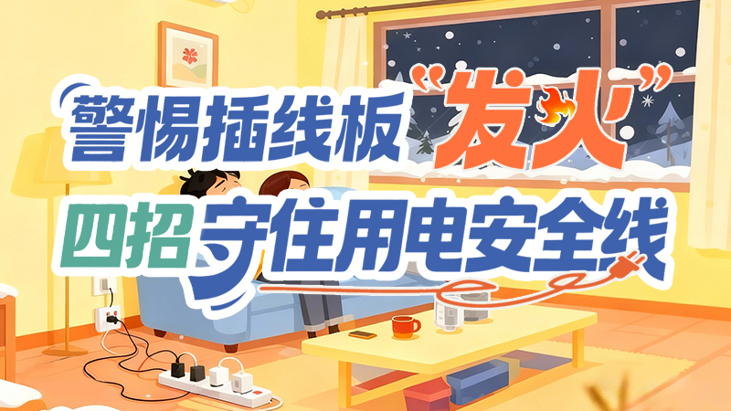 長圖|警惕插線板“發(fā)火”！四招守住用電安全線